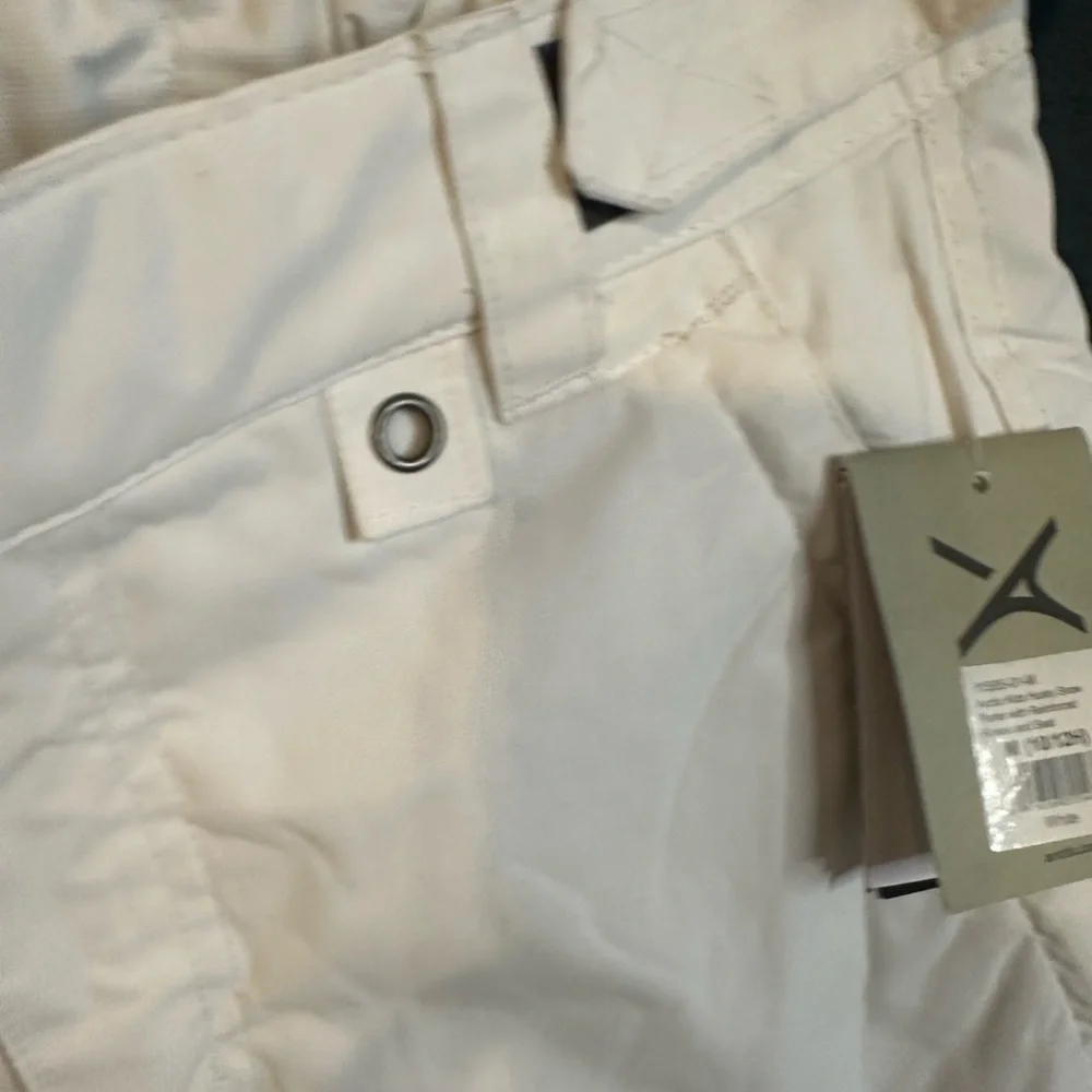 Kids Medium/Womens Small Insulated Snow Pants - White - Picture 6 of 14